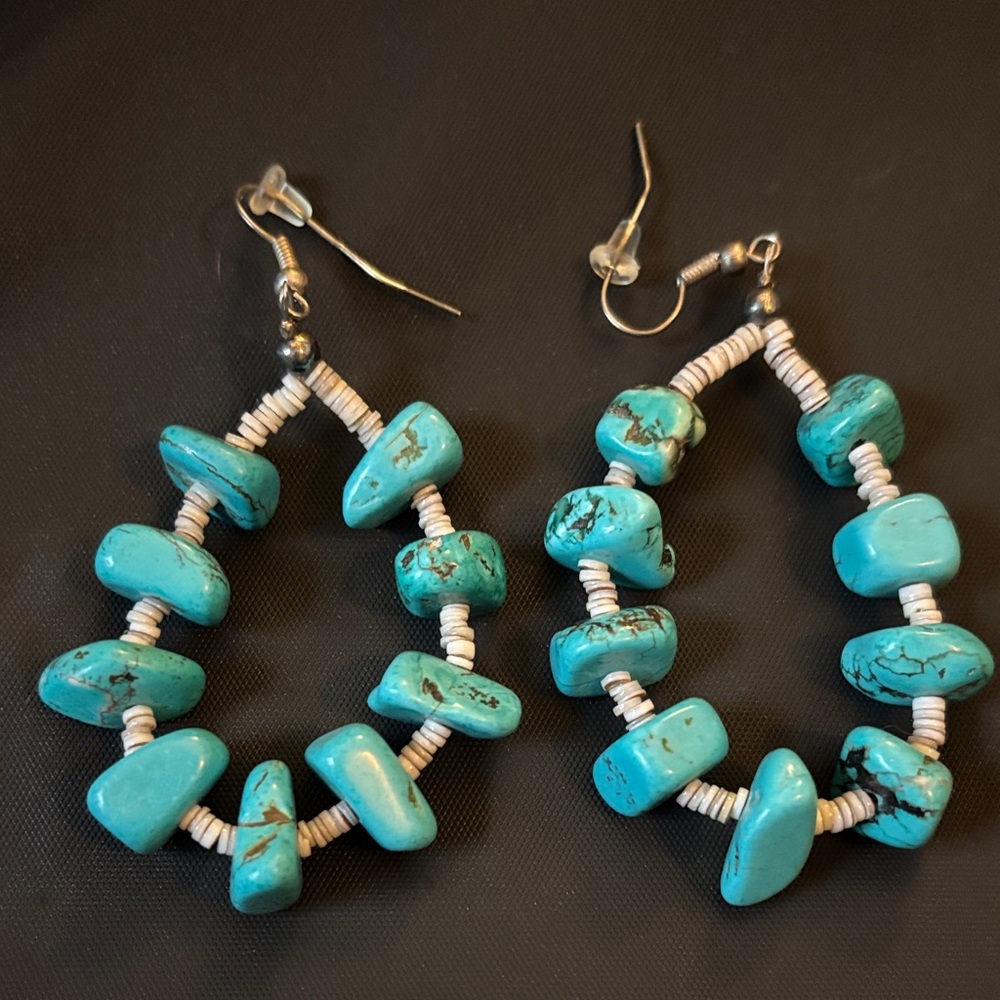Turquoise Beaded Earrings